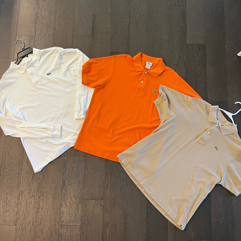Lacoste size 6 XL polo bundle